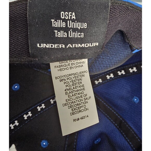 Under Armour Blue Baseball Cap Strapback Hat - Picture 6 of 7